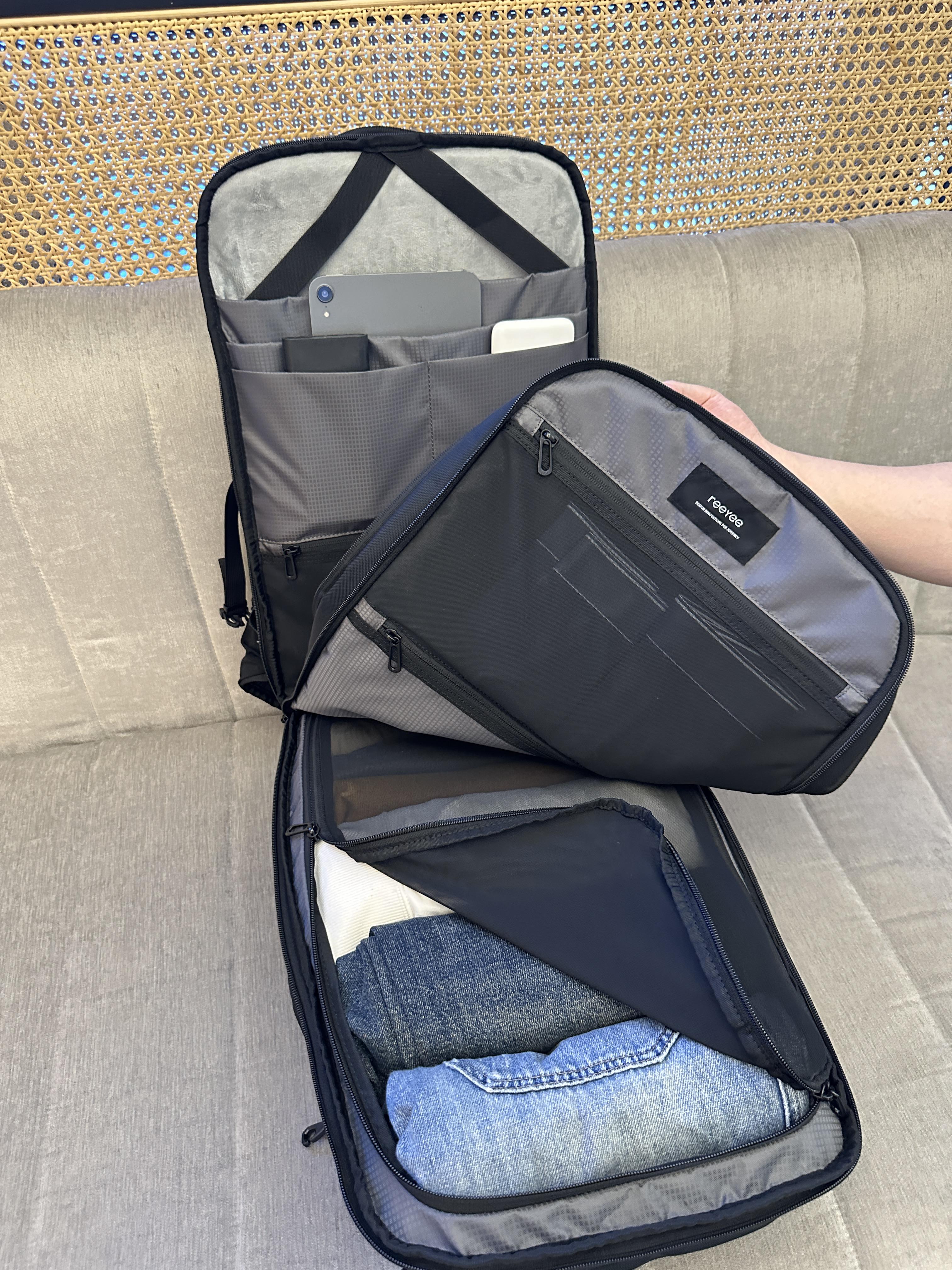 Essential for business trips and travel! This backpack’s compartment design really understands men's needs.