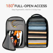 ReeYee H01 Black Hole 54L Expandable Backpack — With Built-in Automatic Vacuum Compression Bag