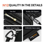 N12 1680D Ballistic Nylon Passport Holder – Compact Travel Wallet for Men