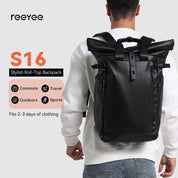 S16 Expandable Roll-Top Everyday Backpack